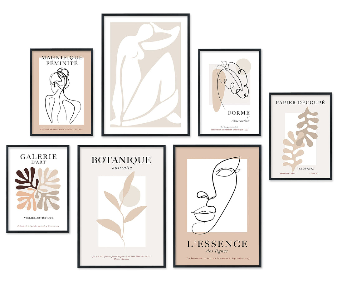 Hyggelig Home Premium Poster Set - 7 passende Bilder im stilvollen Set - Collage Wand Deko - Set Mad