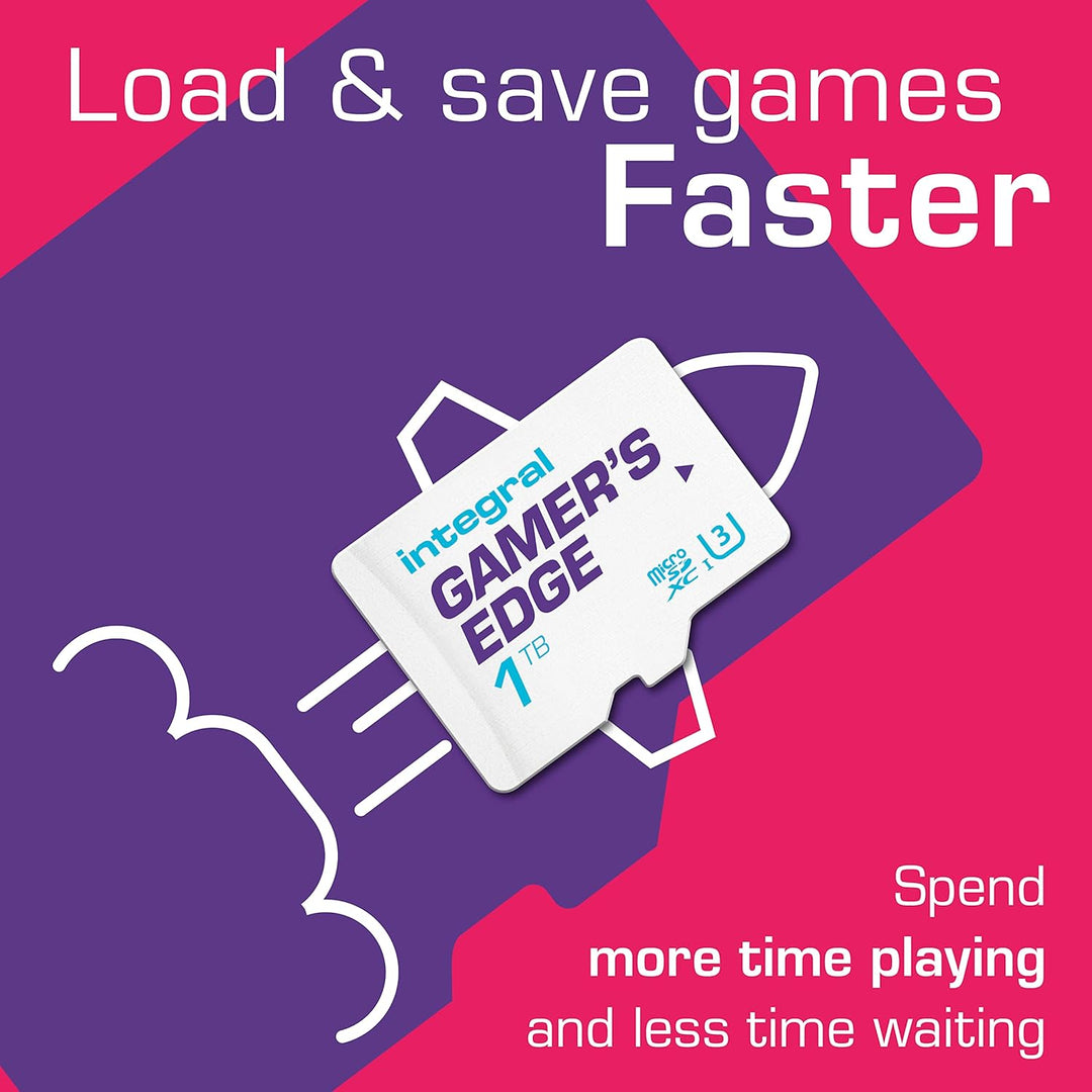 Integral 1TB Gamer's Edge Micro SD Card für die Nintendo Switch - Schnelles Laden & Speichern von Sp