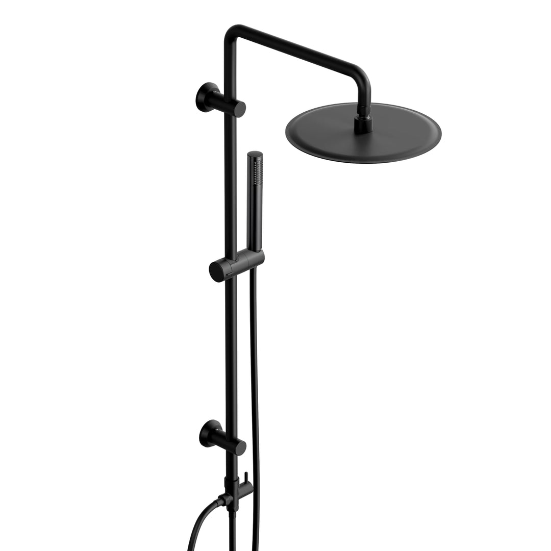 Görbach Regendusche Duschsystem ohne Armatur, Edelstahl Duschset mit 92cm Duschstange, XL Überkopfbr