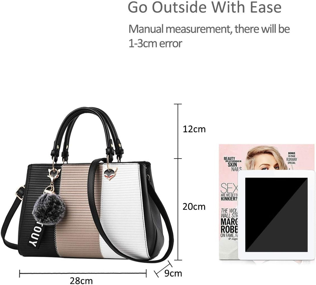 NICOLE & DORIS Damen Handtasche Umhängetasche Henkeltasche Kuriertasche Elegant Damen Handtaschen mi