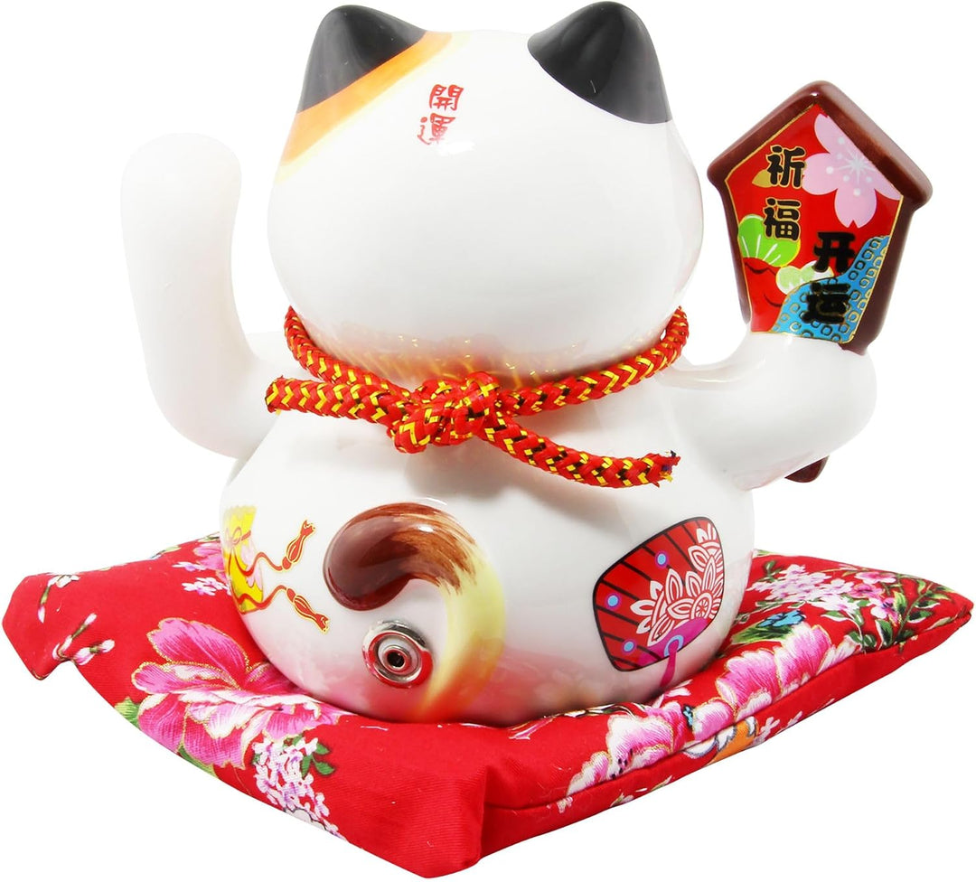Freak Scene Glückskatze - Maneki-Neko - Winkekatze aus Porzellan 15,5 cm weiss - Maneki Neko 02