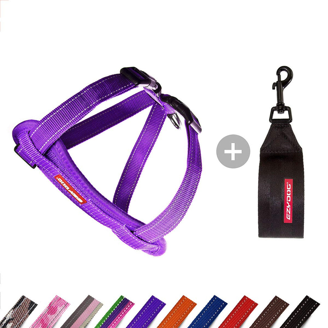 EzyDog Hundegeschirr Auto mit Sicherheitsgurt, Brustgeschirr Hund, Sicherheitsgeschirr Hund, 'Chest
