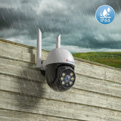 PTZ Überwachungskamera Aussen 2er Set, Ctronics 1080P Kabellose IP Kamera Outdoor WLAN, 350°/90° Sch
