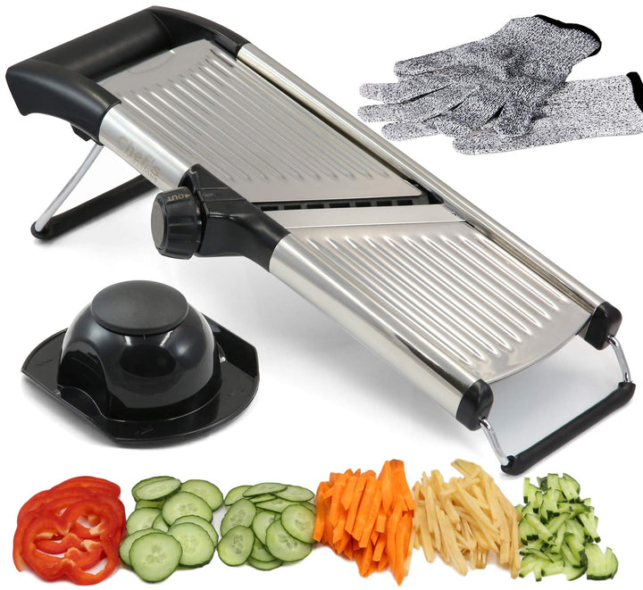 Chef's Inspirations Mandoline Gemüsehobel Gemüseschneider Eignet sich toll für Aufschneiden von Lebe