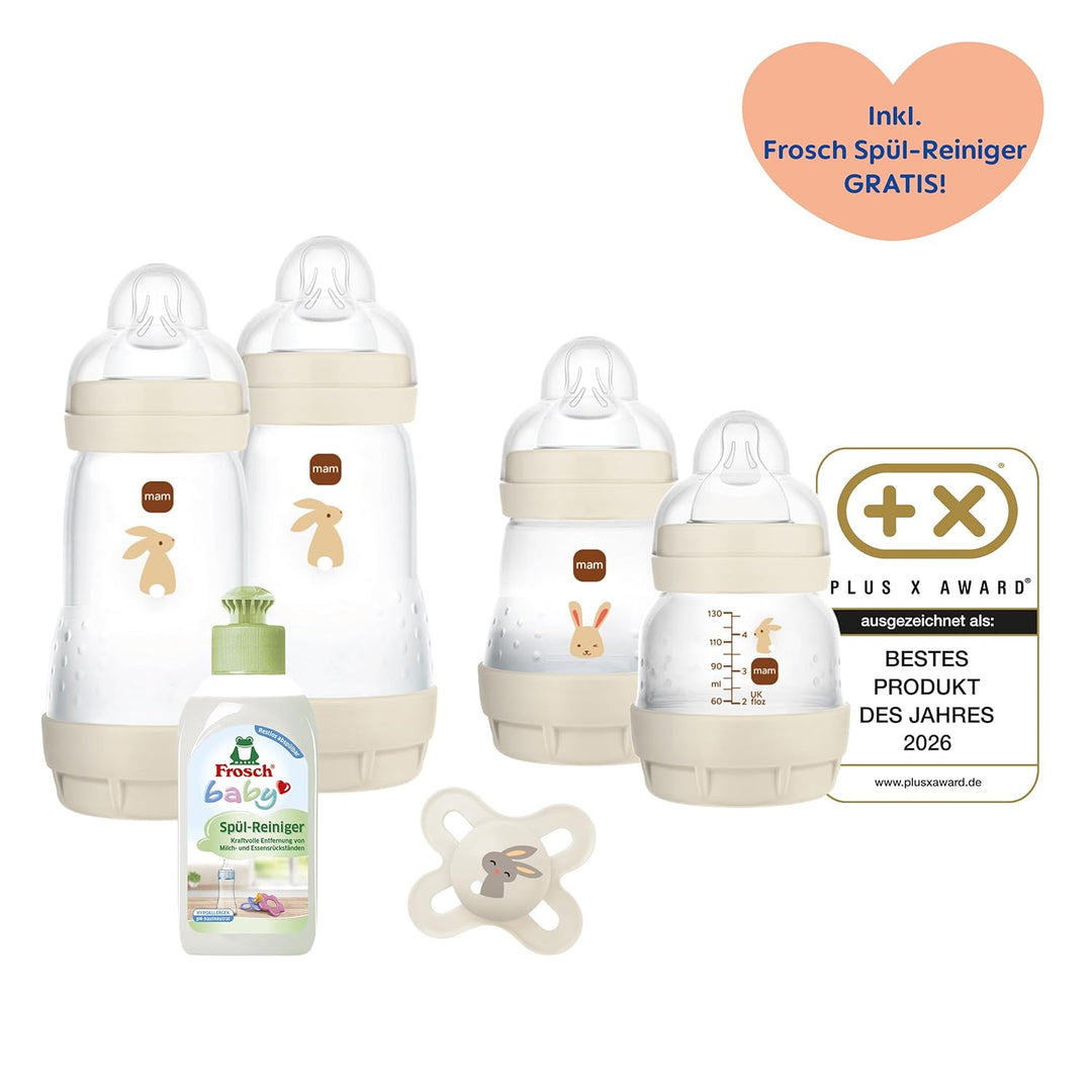 MAM Easy Start Anti-Colic Neugeborenen-Set | 0+ Mon | Babyflaschen Geschenk-Set | 94% Akzeptanz | 96