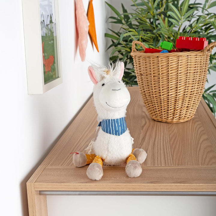 sigikid 43239 Kuscheltier Lama Patchwork Sweety, Yellow für Mädchen und Jungen von 0 bis 8 Jahren Me