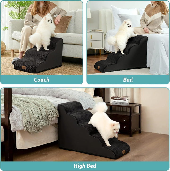 Hundetreppe für Kleine Hunde, Haustiertreppe für Couch aus Hochdichtem Schwamm, Hunde Treppe Hundera