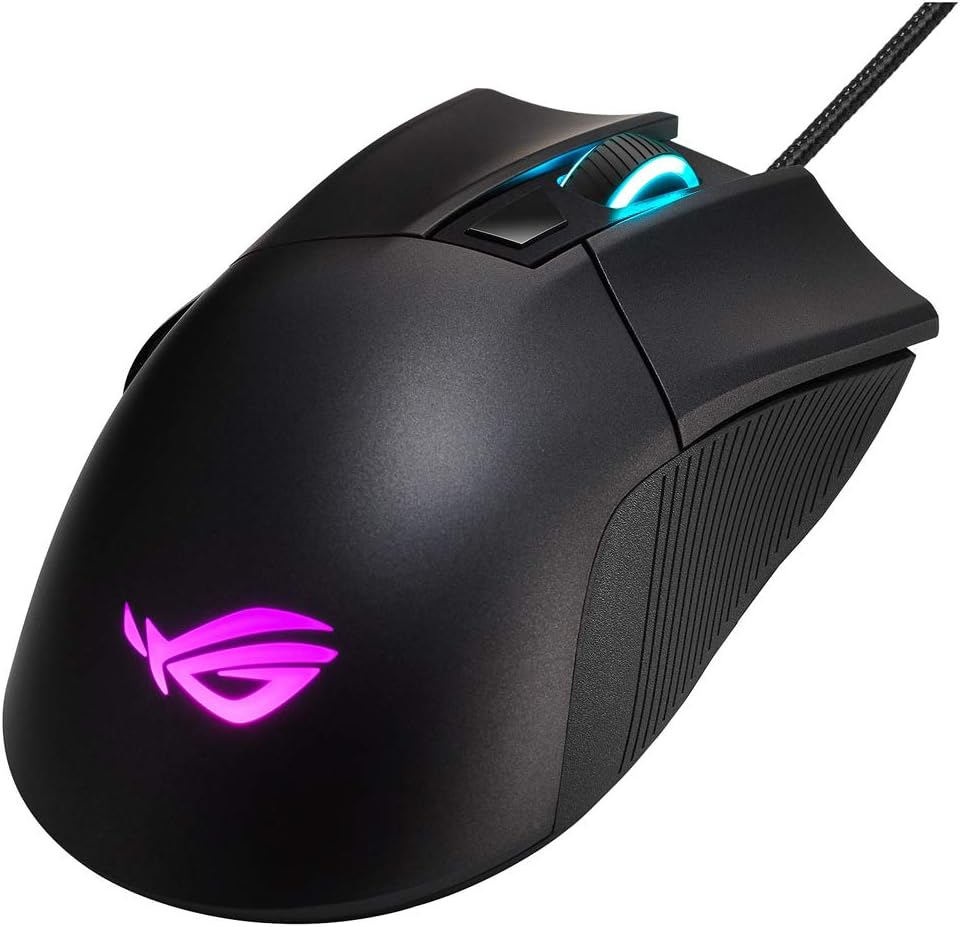 Asus ROG Gladius II Core Gaming-Maus (6200 DPI Sensor, Aura Sync Beleuchtung, Abnehmbare Schalter) s