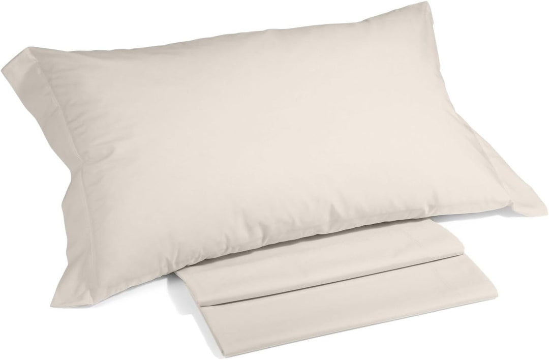 Caleffi Baumwolle einfarbig Bettwäsche-Set, Elfenbein, Einzelbett Einzelbett Elfenbein, Einzelbett E