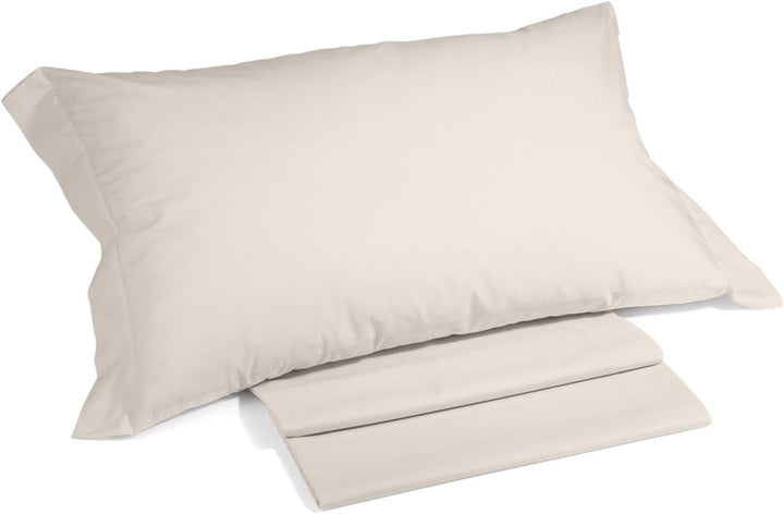 Caleffi Baumwolle einfarbig Bettwäsche-Set, Elfenbein, Einzelbett Einzelbett Elfenbein, Einzelbett E
