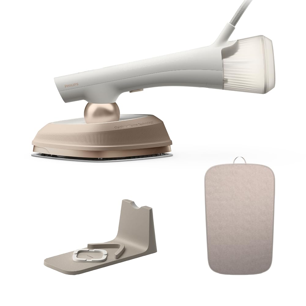 Philips OneTurn, 2-in-1 Bügeleisen & Steamer mit drehbarem Kopf, Einfach losbügeln – kein Brett, 45