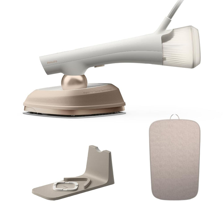 Philips OneTurn, 2-in-1 Bügeleisen & Steamer mit drehbarem Kopf, Einfach losbügeln – kein Brett, 45