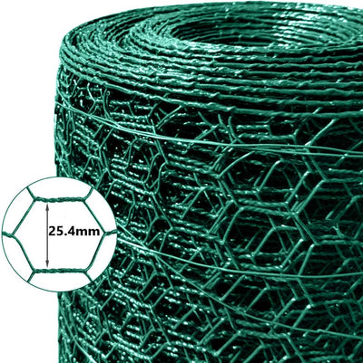 Amagabeli 1.22M X 25M Sechskant-Geflecht Drahtzaun Gartenzaun RAL6005 Grünen Maschenweite 25.4 mm Dr