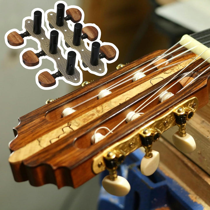 Mxfans 2 Stück Gitarren-Stimmwirbel für klassische Gitarre