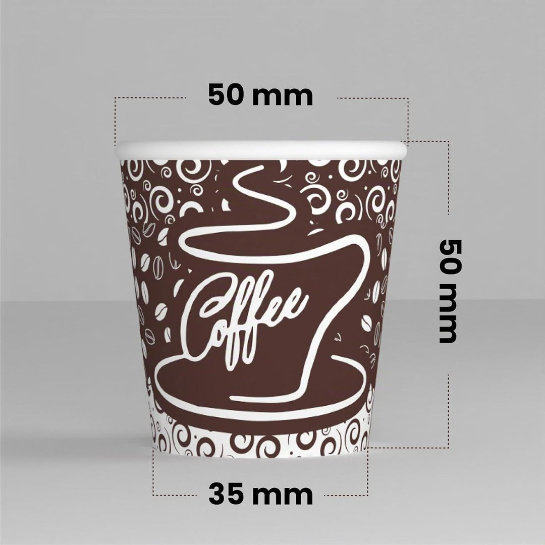 Eurocali 1000 Espresso Pappbecher 65ml Biologisch Abbaubare Kaffee Einwegbecher - Ökologisches Desig