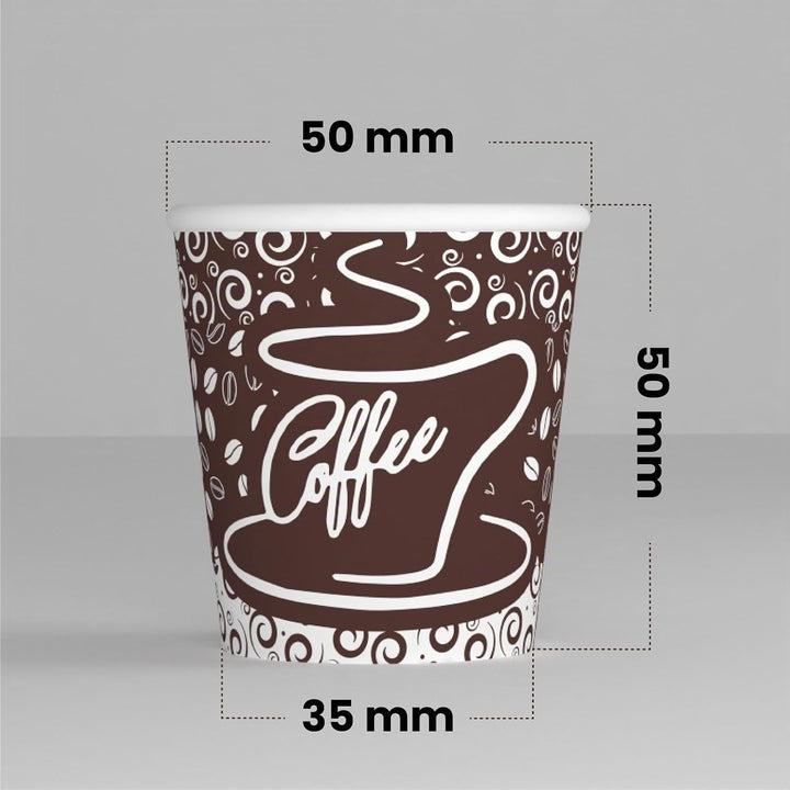 Eurocali 1000 Espresso Pappbecher 65ml Biologisch Abbaubare Kaffee Einwegbecher - Ökologisches Desig