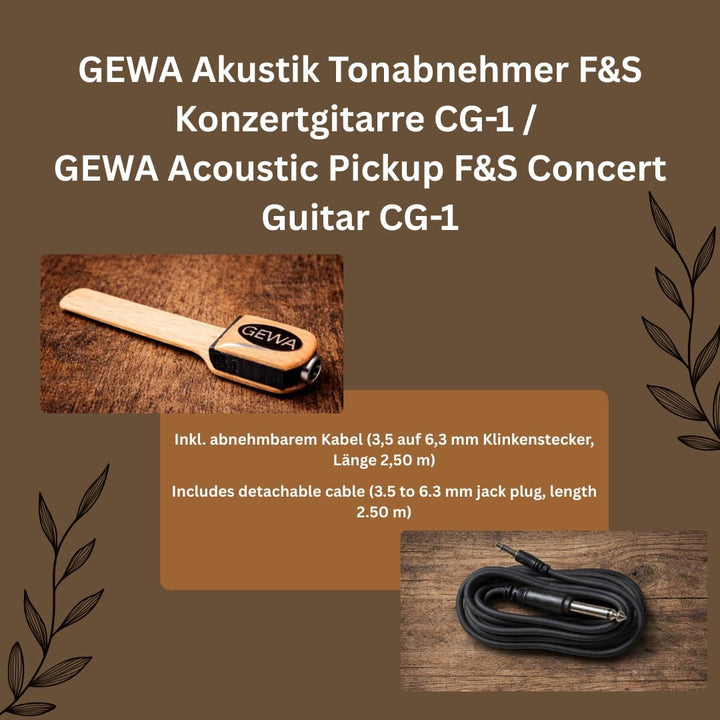 Fire & Stone Konzertgitarren Tonabnehmer CG-1, CG-1