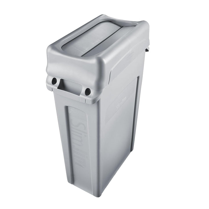 Rubbermaid Commercial Products Slim Jim Deckeleinheit für Recyclingstation für Flaschen, grau, 1 gra