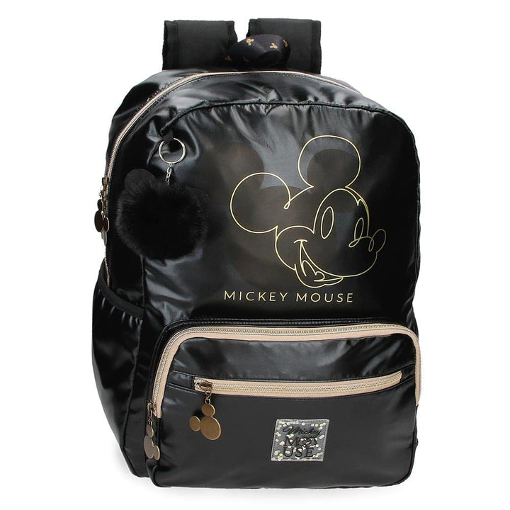Disney Mickey Outline Schulrucksack für Laptop, 32 x 42 x 15 cm, Polyester, 20,16 L, Schwarz, Schulr