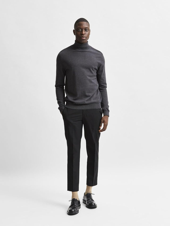 SELECTED HOMME Male Pullover Langarm Rollkragen S Antracit, S Antracit