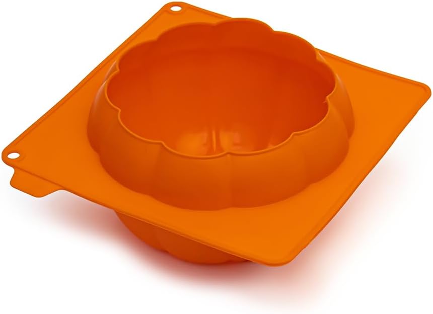 CÉCOA • 3D-Kürbiskuchenform • 100 % lebensmittelechtes Silikon • Antihaftbeschichtung • BPA-frei • P