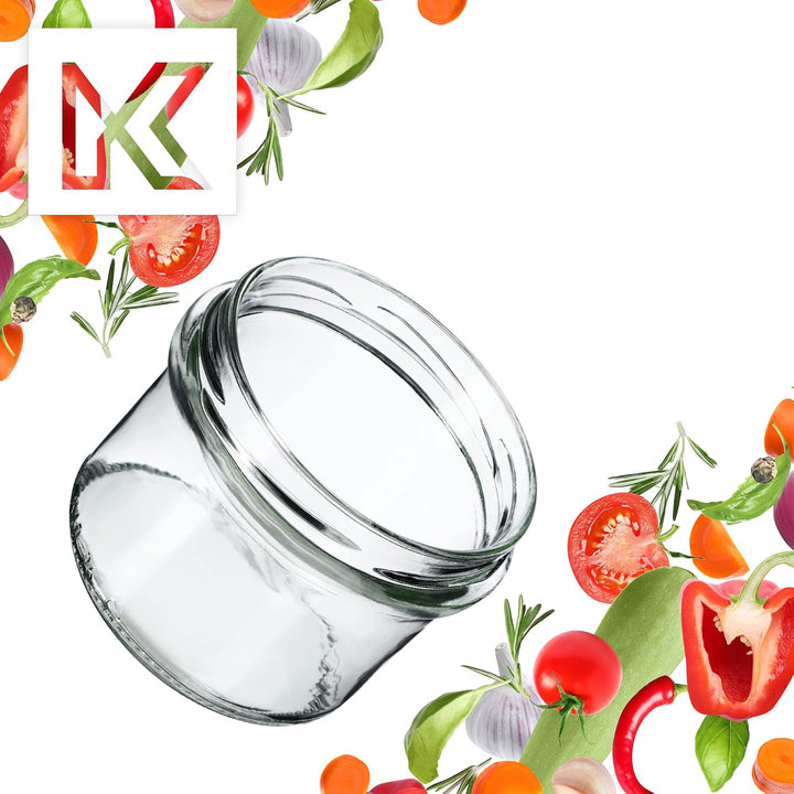 KADAX 20er Set Marmeladengläser 235ml TO82 Ohne Deckel, Einmachgläser Vorratsgläser Mason Jar mit Sc