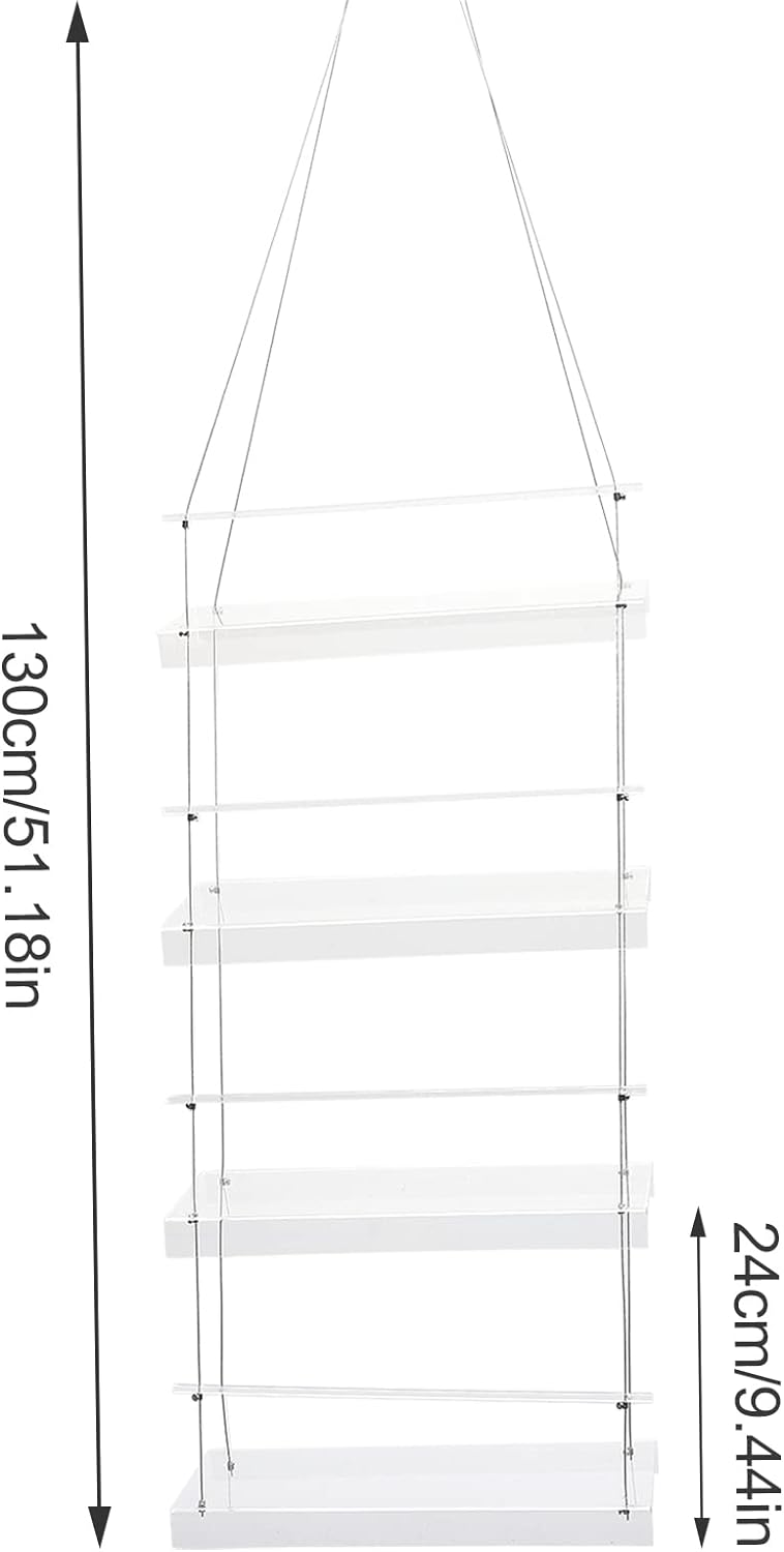 Fenster-Pflanzenregal, Durchsichtige Hängende Wandregale mit Seil, Kunststoff-Lagerregal für Pflanze