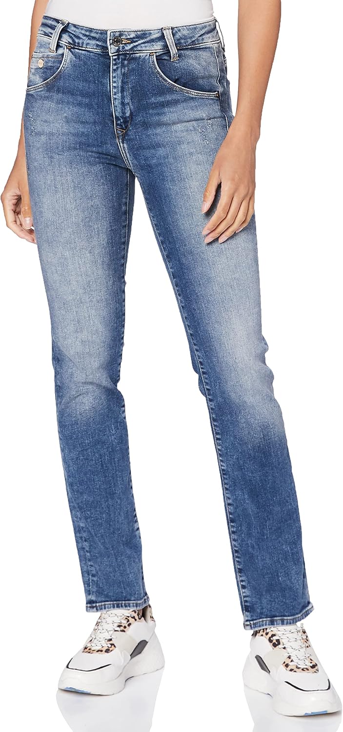 Mavi Women's Daria Straight Jeans 26W / 32L Blau (Mid Brushed Str 28922), 26W / 32L Blau (Mid Brushe