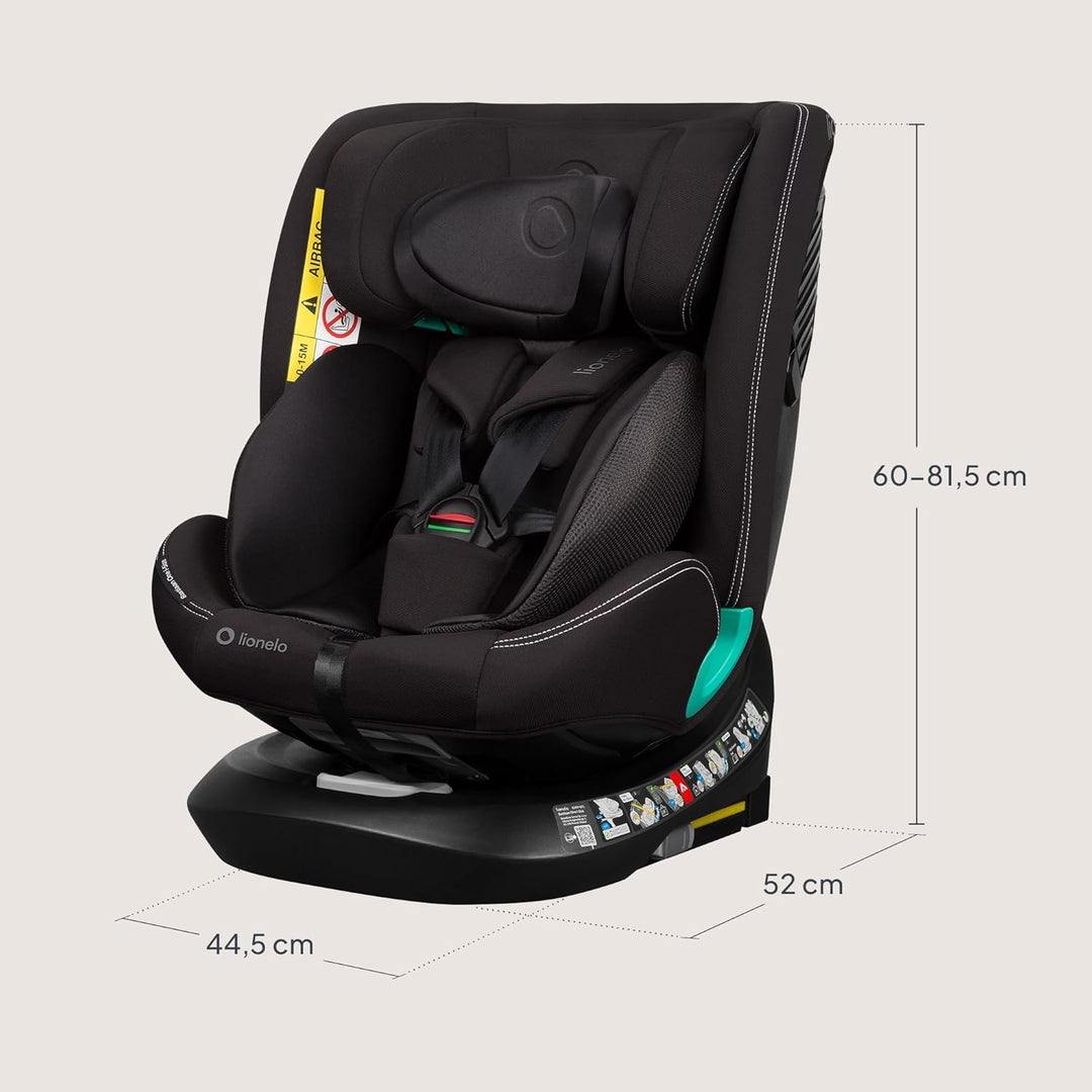 Lionelo Bastiaan i-Size One 360o drehbarer Autositz für Kinder von 40-150 cm, Montage in Fahrtrichtu