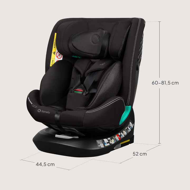 Lionelo Bastiaan i-Size One 360o drehbarer Autositz für Kinder von 40-150 cm, Montage in Fahrtrichtu