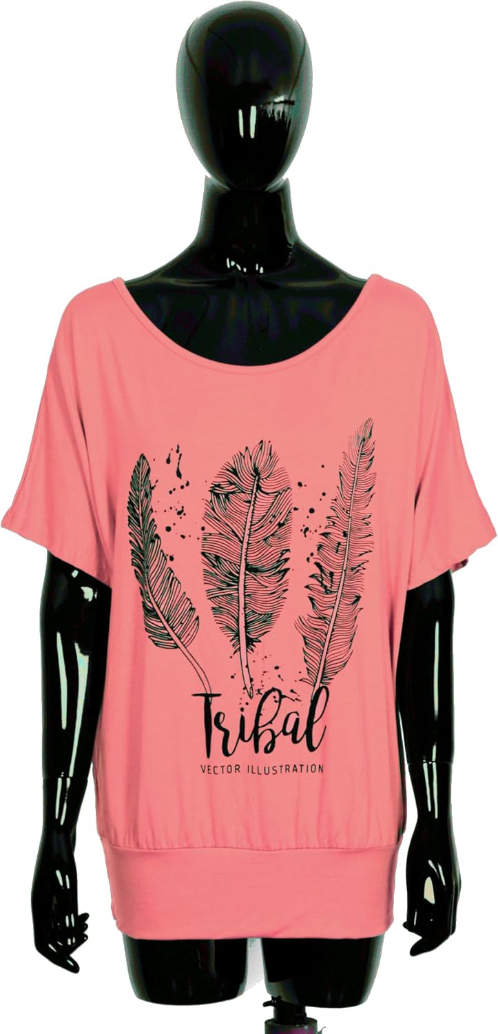 Van Der Rich ® - Oversize T-Shirt mit Fledermausärme - Damen 