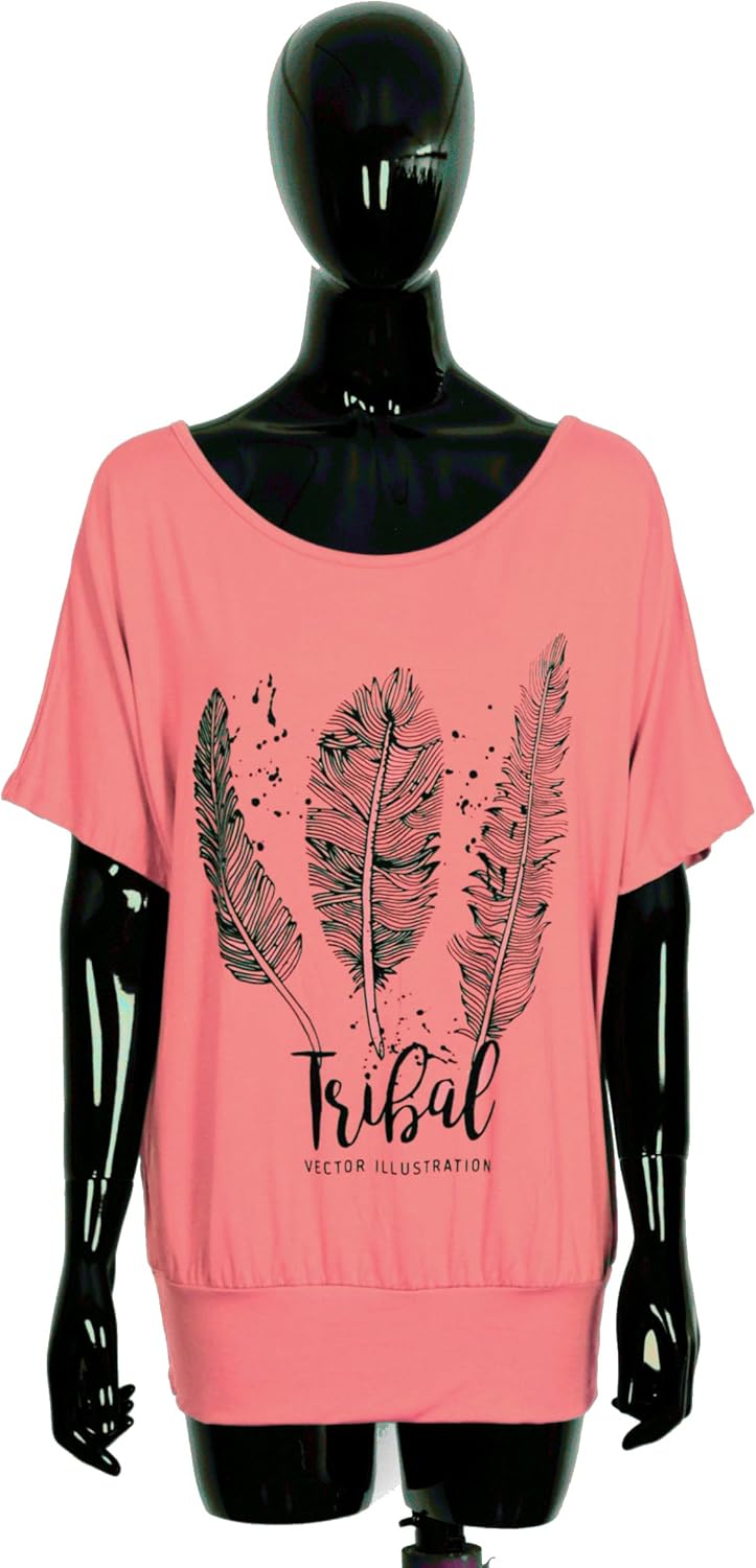 Van Der Rich ® - Oversize T-Shirt mit Fledermausärme - Damen 