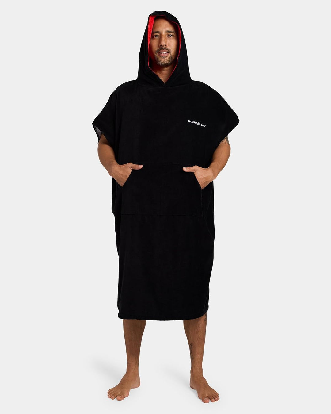 Quiksilver Hoody Towel - Surf-Poncho für Männer Grau Grey/Black/Black, Grey/Black/Black