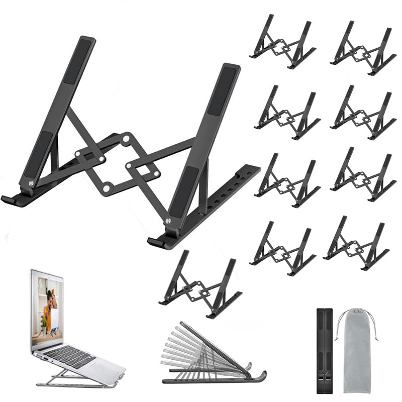 Laptop Ständer, Faltbar Höhenverstellbar Laptopständer Tragbarer Notebook Ständer, Kompatibel mit Ma