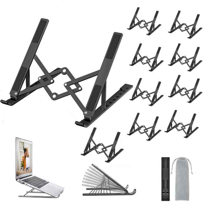 Laptop Ständer, Faltbar Höhenverstellbar Laptopständer Tragbarer Notebook Ständer, Kompatibel mit Ma