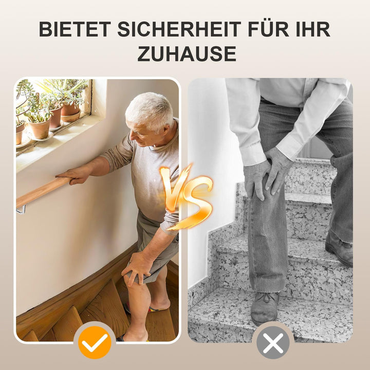 Ikodm Buche Holz Handlauf Treppengeländer 50cm Ø 42mm Geländer für Treppe Treppe Wandhandlauf Wand T