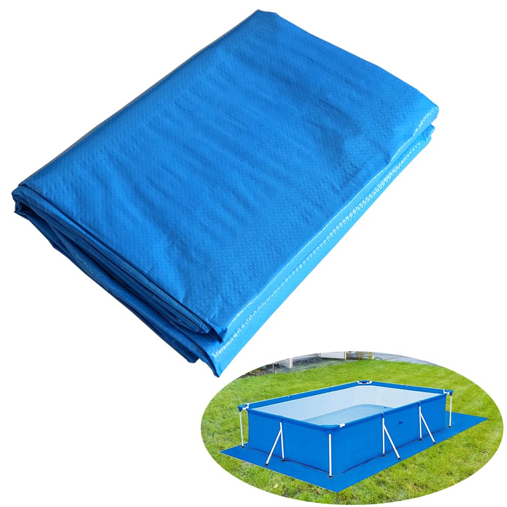 Junhui Poolunterlage Rechteckig Pool, Pool Grundtuch, Pool Schwimmbecken Matte Bodenmatte, Wasserdic