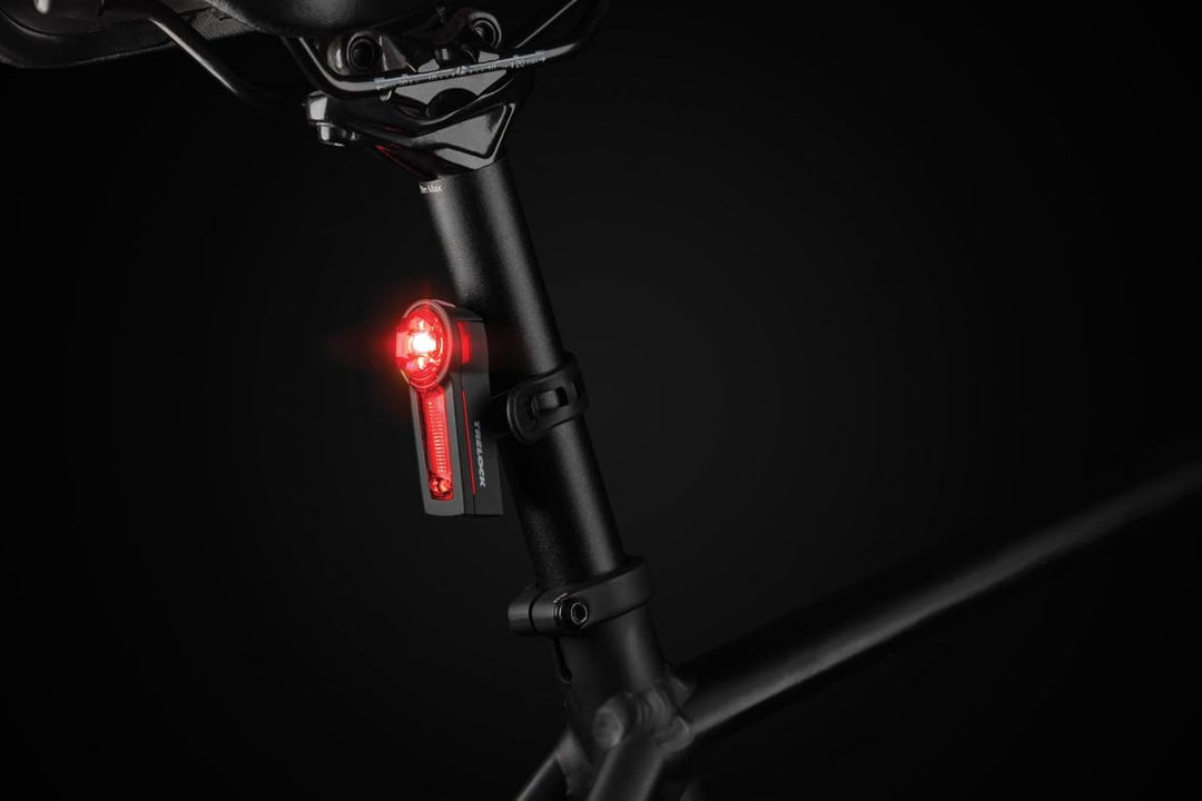 TRELOCK Fahrradlichtset LS 480 LIGHTHAMMER 80 LUX + LS740 Rücklicht mit Bremslichtfunktion – USB Lad