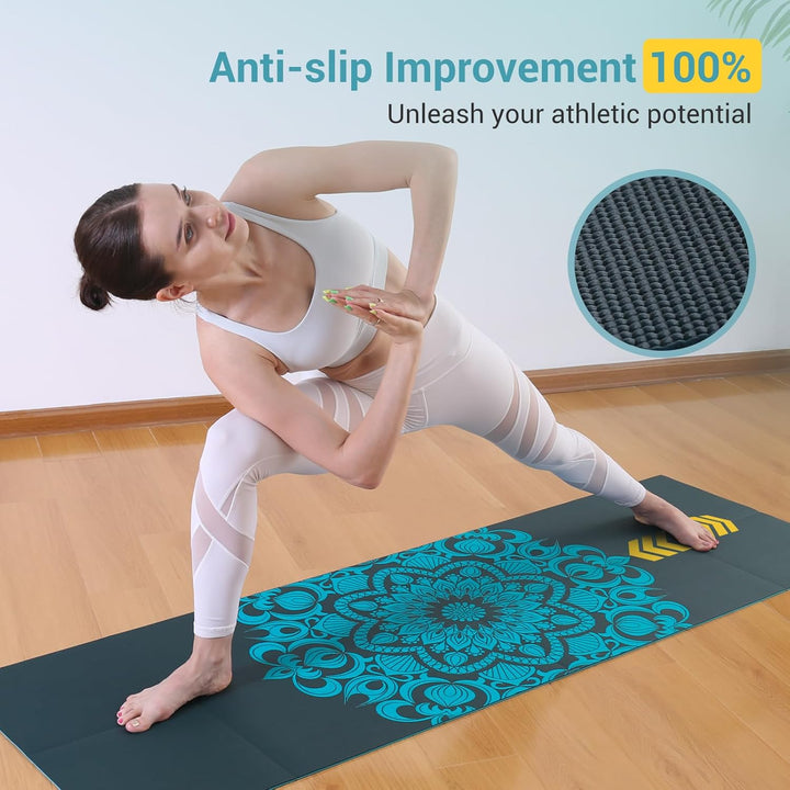 Avoalre Yogamatte 183X61CM, Faltbare Gymnastikmatte mit Tasche, 5MM Trainingsmatte 2KG Tragbare Yoga