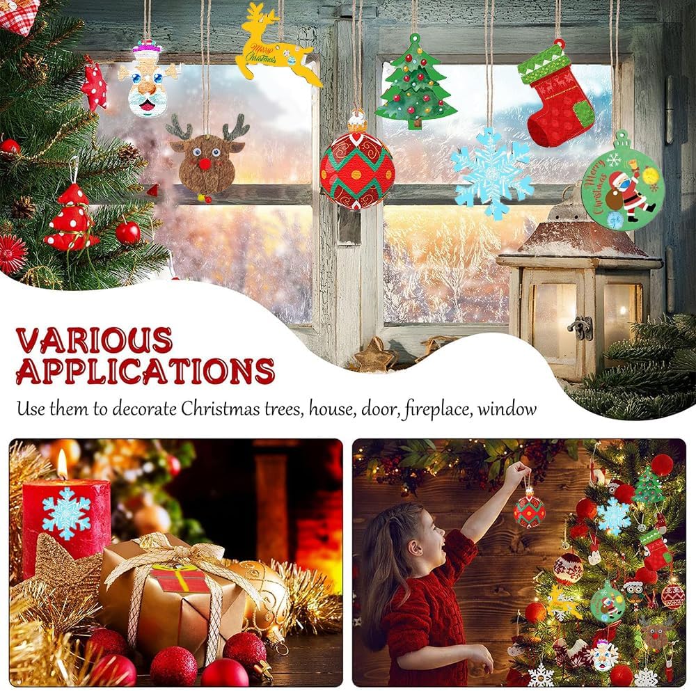 TOPRUNYI 264 Stück Holzanhänger Weihnachten zum Bemalen,Holzanhänger Weihnachtsbaum,Basteln Weihnach
