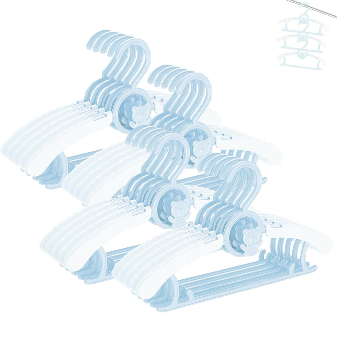 HGYZE Baby Kleiderbügel Kinder Antirutsch, 29-37cm Ausziehbare Kinderkleiderbügel mit Hosenständer,