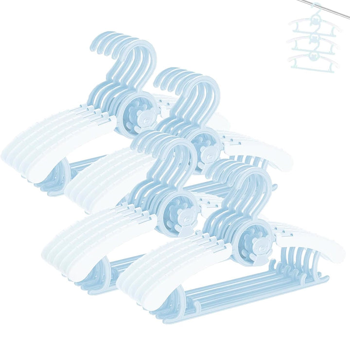 HGYZE Baby Kleiderbügel Kinder Antirutsch, 29-37cm Ausziehbare Kinderkleiderbügel mit Hosenständer,