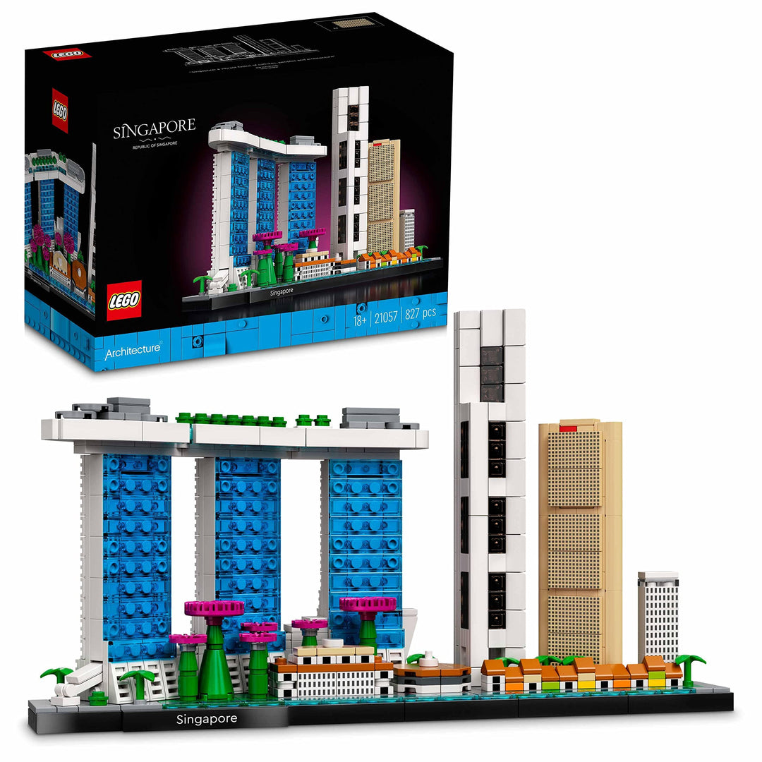 LEGO 21057 Architecture Singapur Modellbausatz für Erwachsene, Skyline-Kollektion, Home Deko zum Bas