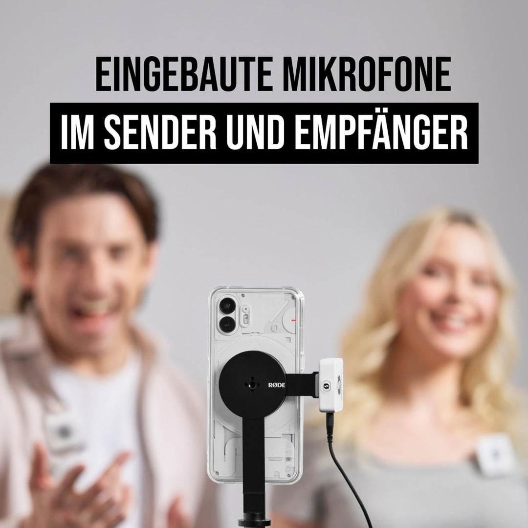 Rode Wireless ME Dual drahtloses Mikrofon-System kabelloses Mikrofon Funk-System Weiss + keepdrum Mi