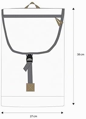 360° Rucksack Landgang Mini aus Segeltuch, Segel weiss, Zahl grau,Gurt hellgrau 2336