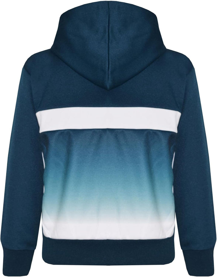 A2Z 4 Kids Kinder Jungen Mädchen Trainingsanzug 3D Digital Zwei Tone Gradient - T.S 307 Teal 7-8