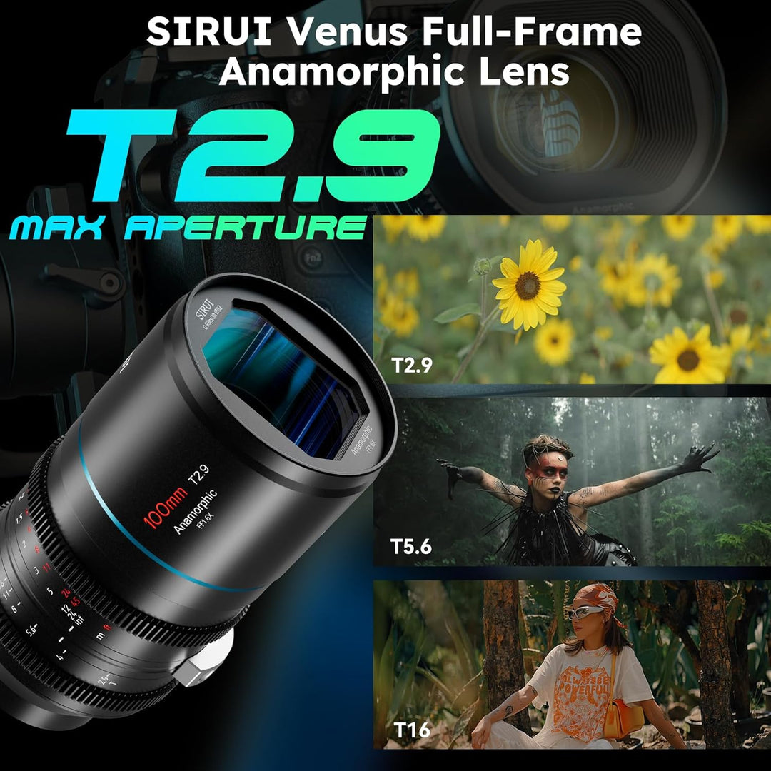SIRUI 100mm T2.9 1.6X Anamorphes Vollformat Prime Objektiv Objektive Lens Lenses(RF Mount), 100mm