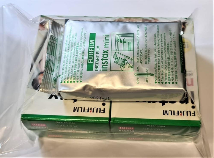 Fuji 96090 Instax Mini Sofortbildfilm, 10 Blatt, 5 Stück, Weiss