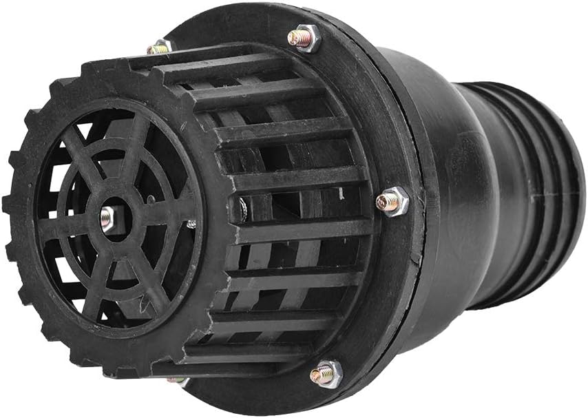 Wasserpumpenfussventil, schwarzes PVC-Niederdruck-Flachrückschlagventil, für Flüssigkeitsmaschine(3"