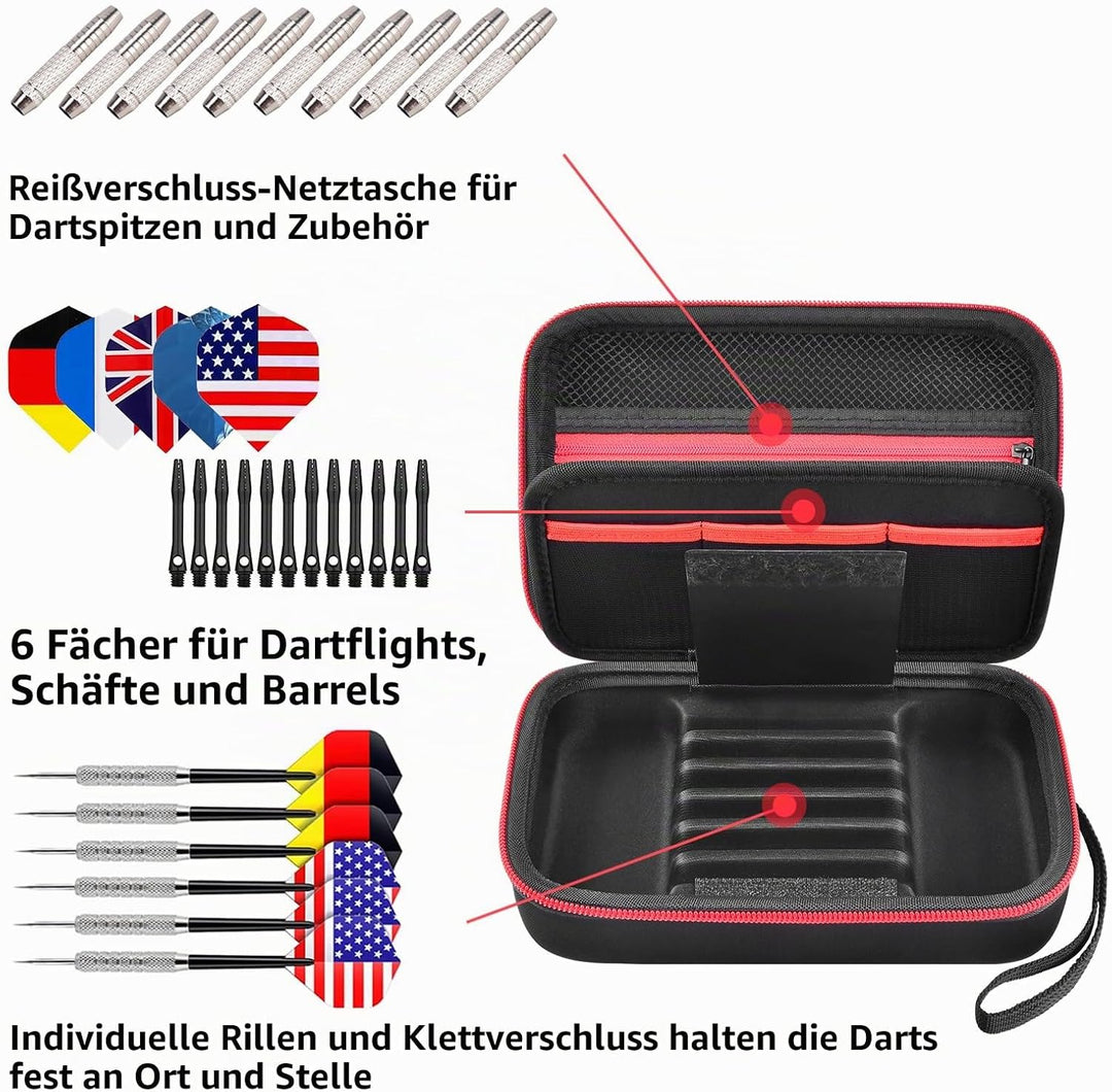 Boobowl Darttasche Organizer für Stahlspitze und weiche Dartpfeile, Dart-Tragetasche, passend für Da
